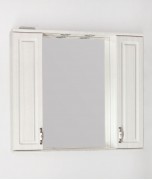 Зеркальный шкаф Олеандр-2 90/С рельеф пастель 