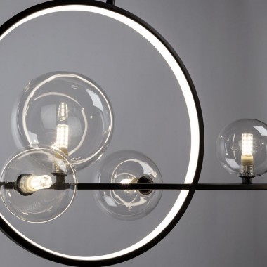 Подвесная светодиодная люстра Arte Lamp Saturn A7791SP-59BK