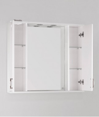 Зеркальный шкаф Олеандр-2 90/С белый