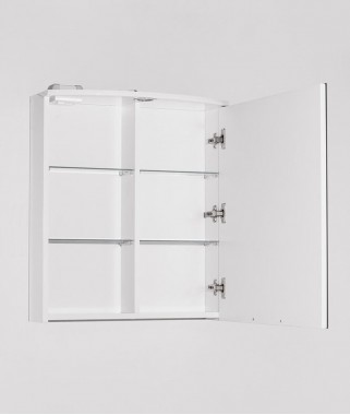 Зеркальный шкаф Жасмин 2 800/С Люкс белый