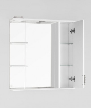 Зеркальный шкаф Олеандр-2 75/С белый