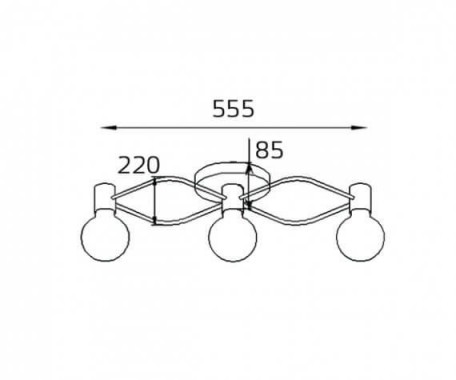 Потолочная люстра Italline Vega PL 6088/3 bronze